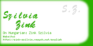 szilvia zink business card